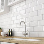 Metro Wall Tiles for Kitchens with Backsplash and Sink - White 10 