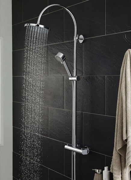 Nain Black Tiles in a Shower