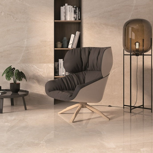 Tempo Nature Porcelain Tile in Lounge