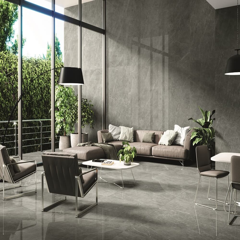 Tessino Grey Tile in Luxury Penthouse