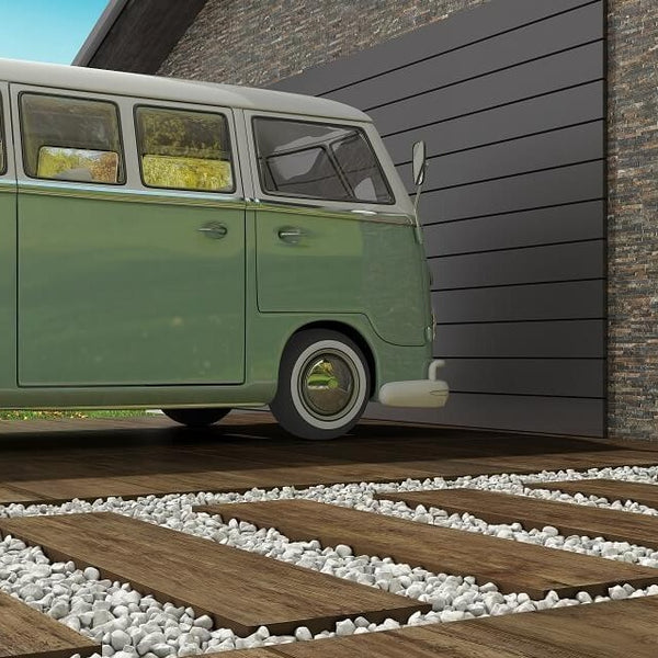 Teak Nogal Tile with Campervan