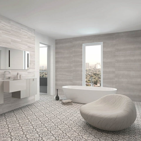 Savoy Grey Tile in Luxury Bathroom